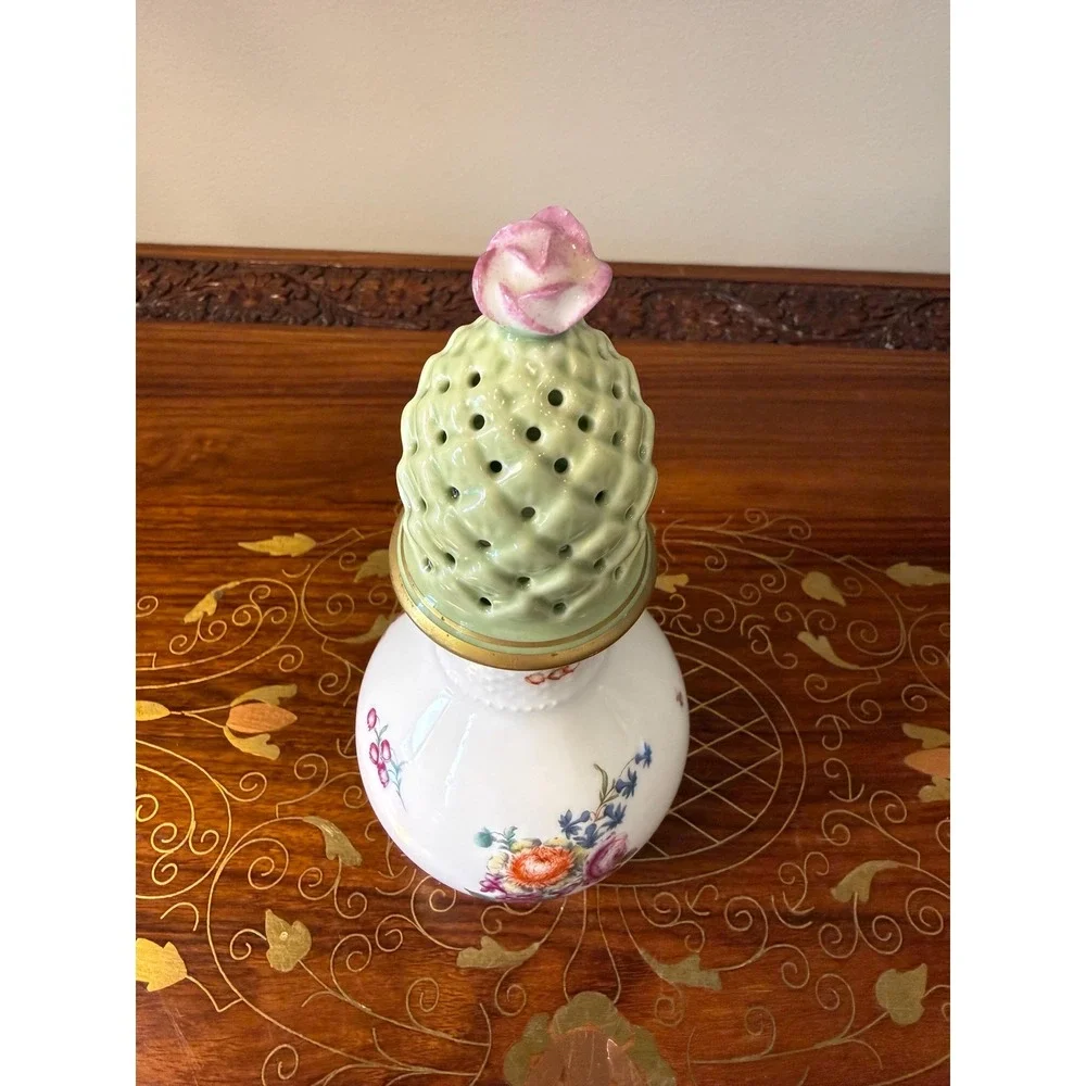 Vintage Bernardaud‎ Limoges Sugar Shaker - Floral Porcelain